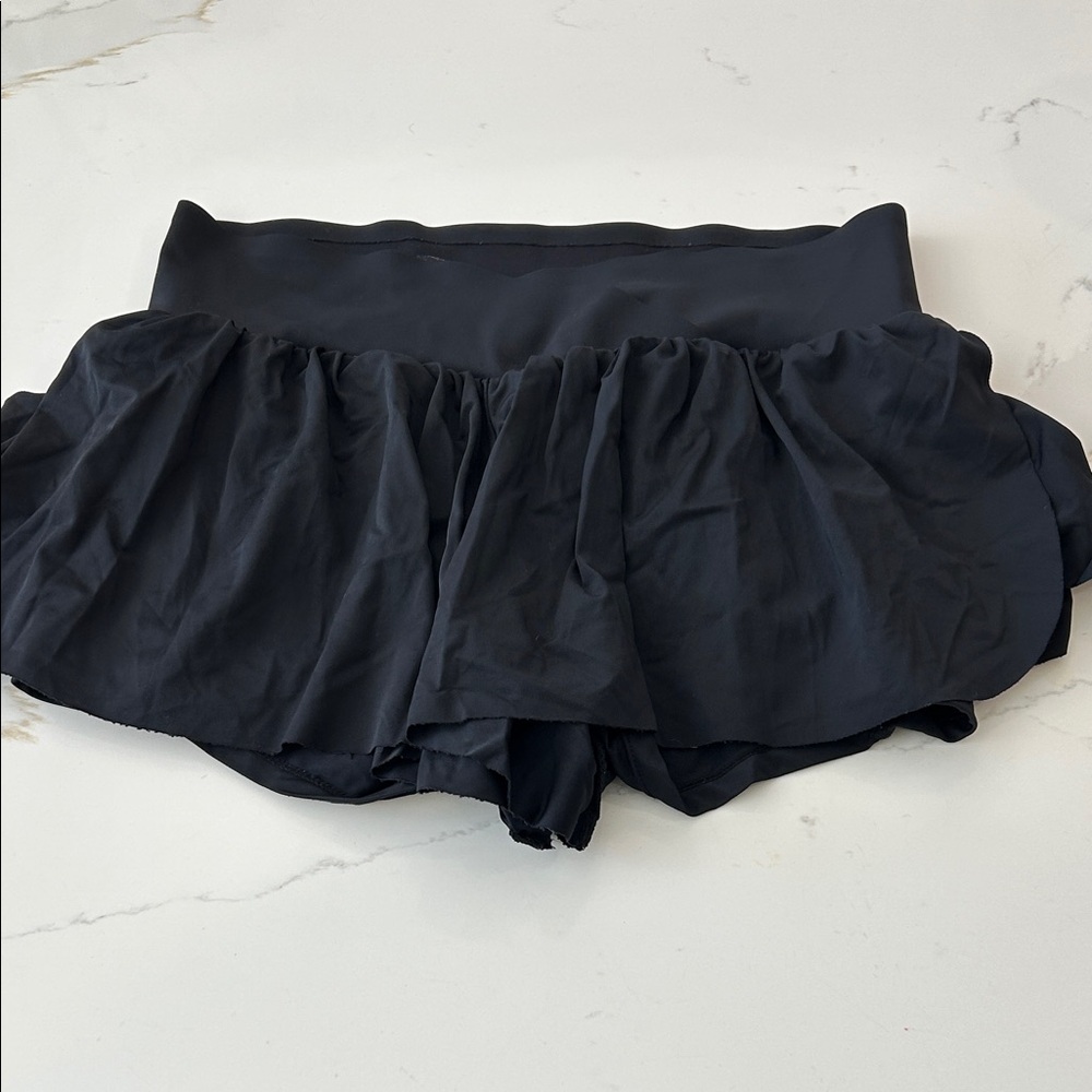 Katie J NYC Black Ruffle Skorts
